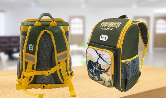 Balo chống gù B.Bag Adventure Box-Fighter B-12-113 màu xanh rêu