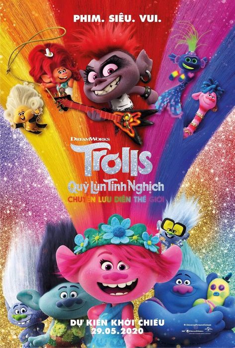 Trolls World Tour mang đến không khí mới mẻ, vui vẻ cho các bé và phụ huynh