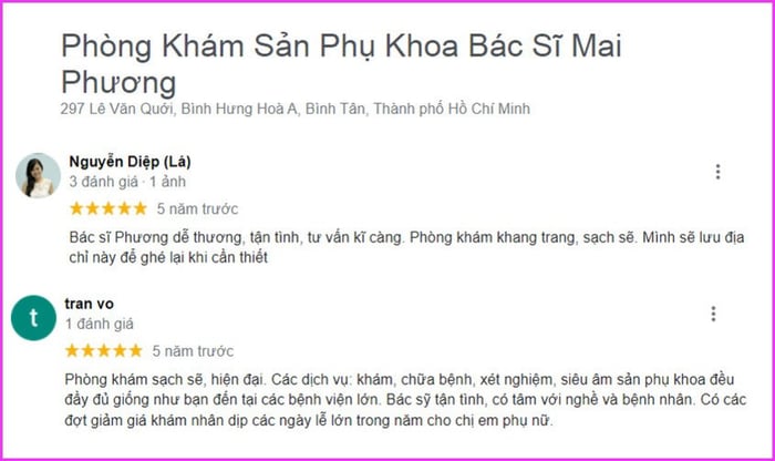 Phòng khám sản phụ khoa Mai Phương đáng tin cậy không?