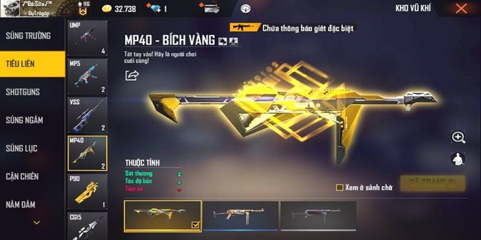 MP40 Bích vàng