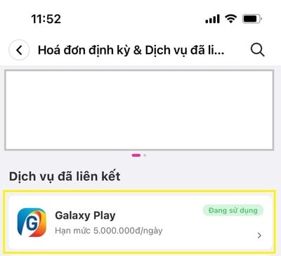 Bước 3: Chọn liên kết Galaxy Play hiện có.