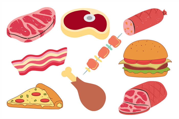 Tránh sử dụng thịt đã được chế biến sẵn cho bé. Ảnh: canva