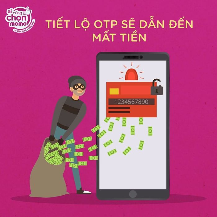 bị hack tài khoản vì tiết lộ mã otp