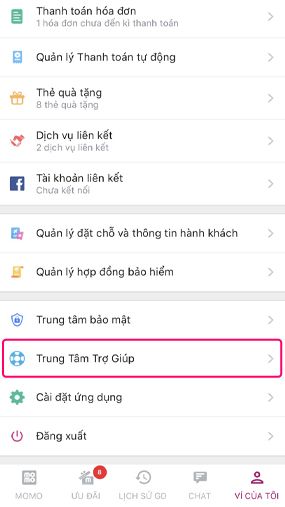 Bước 2: Bạn cần vào “Trung tâm hỗ trợ”