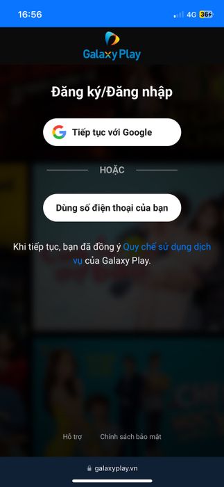 Bước 1: Truy cập và đăng ký/đăng nhập tại https://galaxyplay.vn/browse;