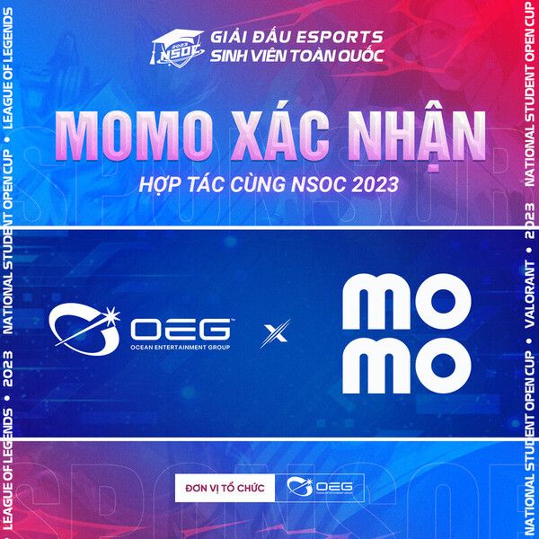 MoMo hạnh phúc là đơn vị đồng hành cùng giải đấu NSOC 2023