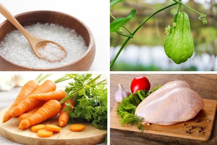 Cháo su su kết hợp cà rốt và thịt gà cho bé ăn dặm có vị ngọt thanh nhẹ nhàng