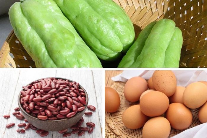 Công thức cháo su su cho bé ăn dặm kết hợp với trứng gà và đậu đỏ rất phù hợp cho trẻ chậm tăng cân