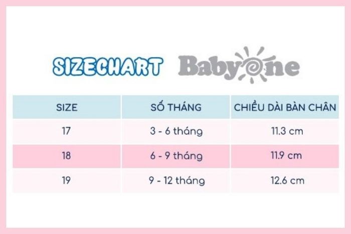 Hướng dẫn cách đo size giày cho bé từ thương hiệu BabyOne