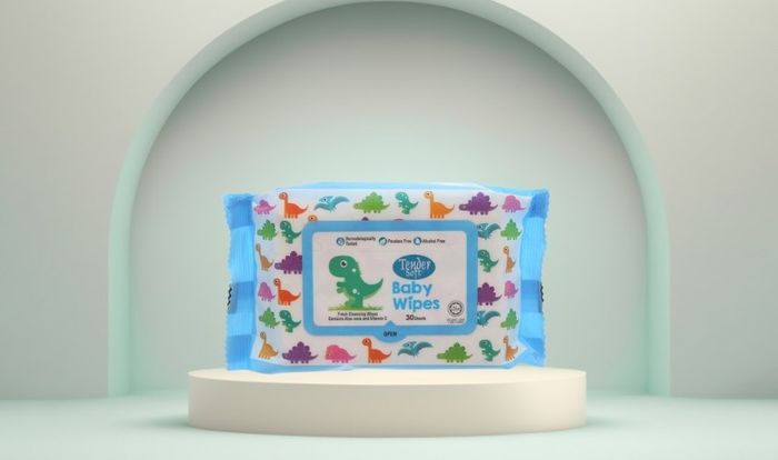 Khăn ướt Tender Soft Baby Wipes hương nhẹ dịu gói 30 miếng