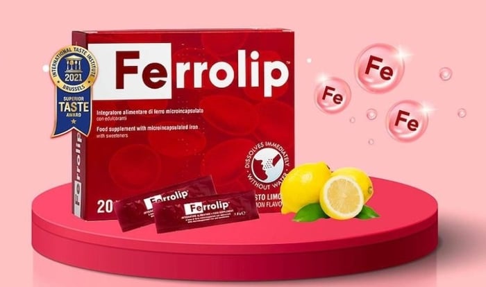 Bột uống Ferrolip bổ sung sắt, hỗ trợ tạo hồng cầu