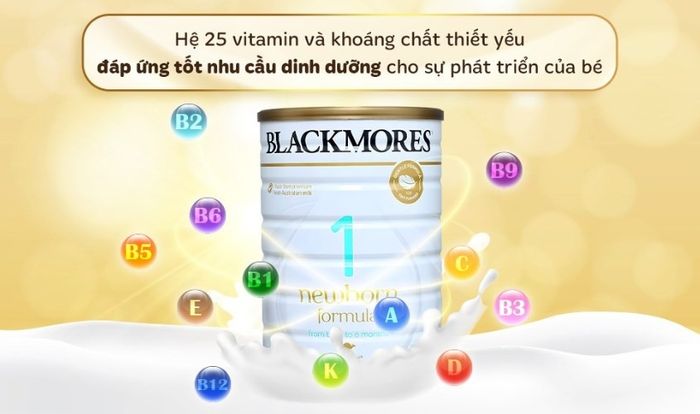 Sữa bột Blackmores NewBorn Formula số 1 vị vani 900g (0 - 6 tháng)