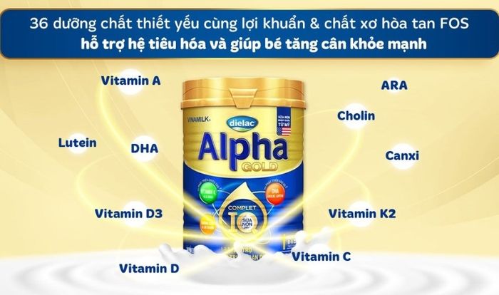 Sữa bột Dielac Alpha Gold IQ số 1 (sữa non) 400g (0 - 6 tháng)