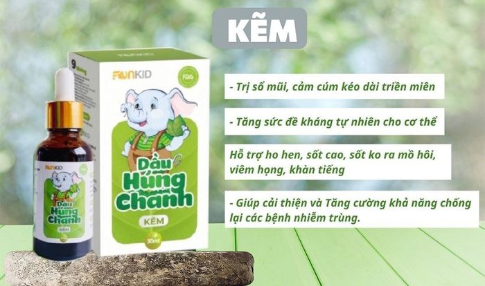 Tinh dầu húng chanh kẽm Gluconat Faneco