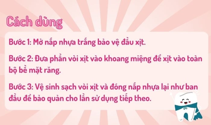 Cách sử dụng xịt chống sâu răng dành cho bé