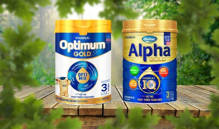 So sánh sữa bột Vinamilk Optimum Gold số 3 và sữa bột Dielac Alpha Gold IQ số 3