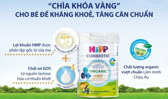 Sữa bột HiPP Organic Combiotic số 4 800g (dành cho trẻ từ 3 tuổi trở lên)