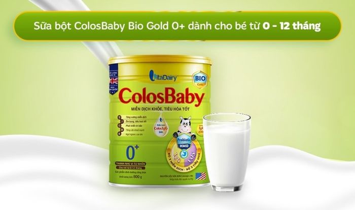 Sữa bột ColosBaby Bio Gold 0+ (sữa non) vị vani dung tích 800g (0 - 12 tháng)