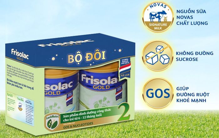 Sữa Frisolac Gold cung cấp đầy đủ dưỡng chất, với vị nhẹ nhàng giống sữa mẹ