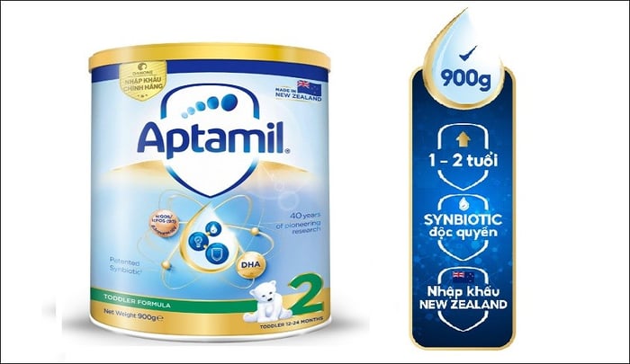 Sữa bột Aptamil Toddler Formula số 2 900g (12 - 24 tháng tuổi)