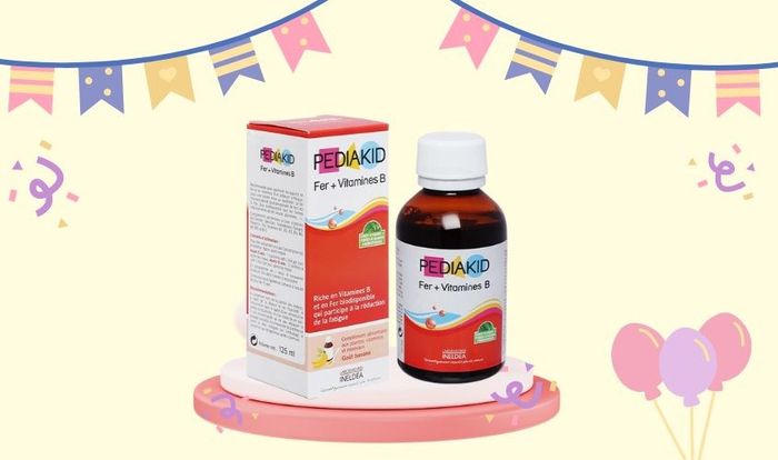 Siro Pediakid Fer + Vitamines B giúp giảm mệt mỏi 125 ml (từ 6 tháng)