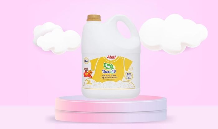 Nước giặt xả quần áo cho bé Docilee Organic - Funny Bee với hương mật ong và phấn, dung tích 3 lít