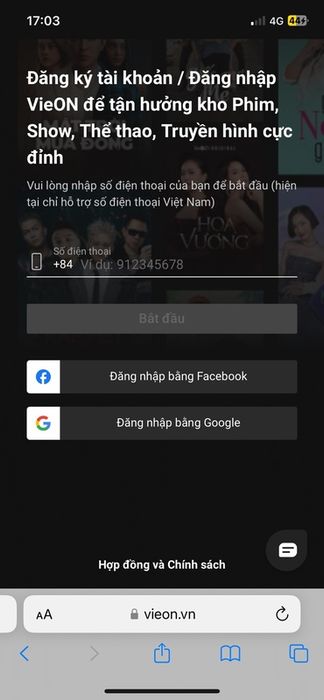Bước 2: Đăng ký hoặc đăng nhập;