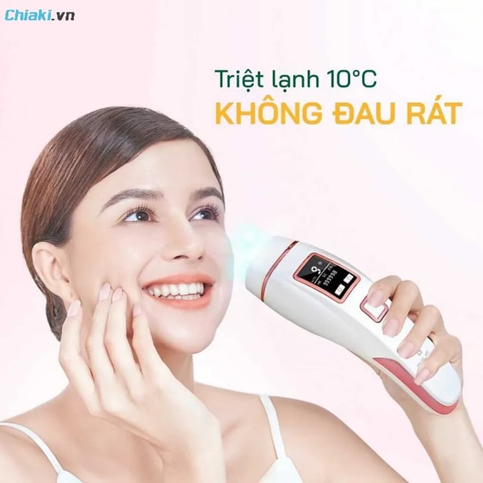 Máy triệt lông trẻ hóa da Dr Glatt IPL Pro giúp da sáng hồng, săn chắc