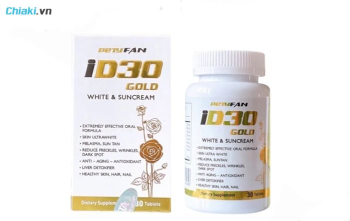 viên uống chống nắng ID30 Gold White & Suncream