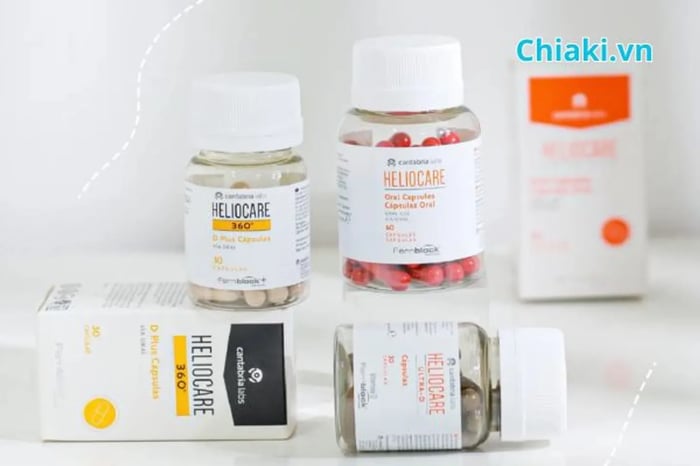 Viên uống chống nắng Heliocare có bao nhiêu loại?