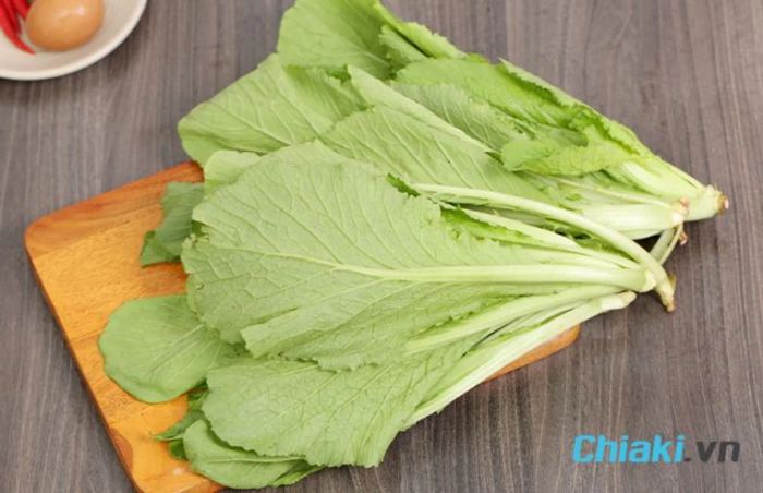 Vitamin K có trong thực phẩm nào - Cải bẹ xanh