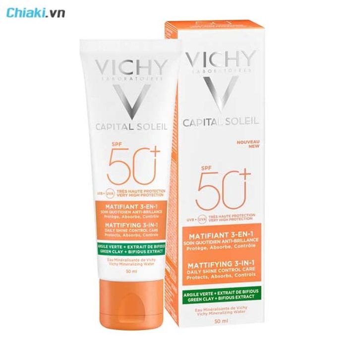 Kem chống nắng Vichy dành cho da dầu - Vichy Capital Soleil Mattifying 3 trong 1