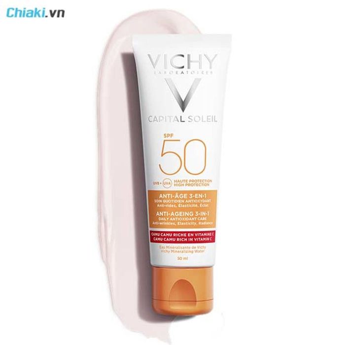 Kem chống nắng Vichy cho da dầu chống lão hóa SPF50 Anti Aging 3 in 1