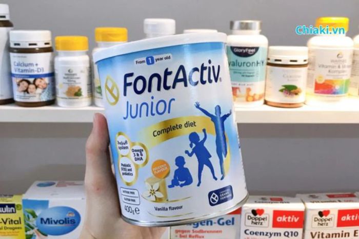 Sữa bột FontActiv Junior là sản phẩm sữa bột dinh dưỡng cao cấp từ thương hiệu nổi tiếng FontActiv của Tây Ban Nha. Được chế tạo đặc biệt cho trẻ từ 1 đến 14 tuổi, cung cấp đầy đủ và cân bằng các dưỡng chất quan trọng cho sự phát triển toàn diện của trẻ, đặc biệt là về chiều cao và trí não.