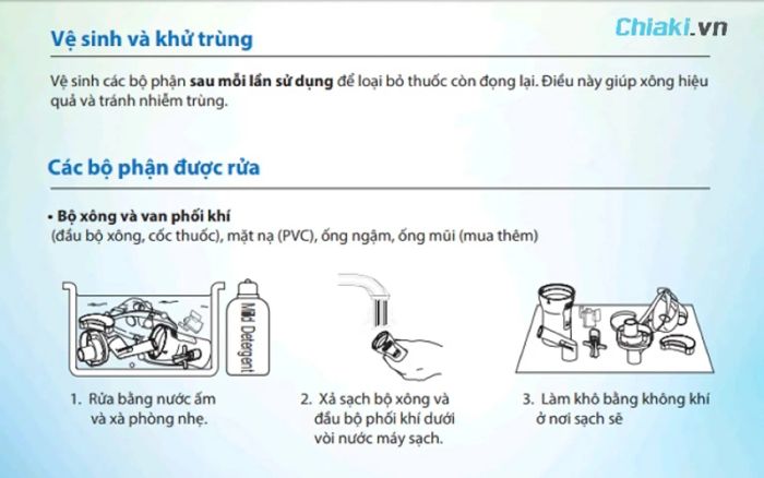 Cách bảo quản và vệ sinh máy xông mặt cầm tay