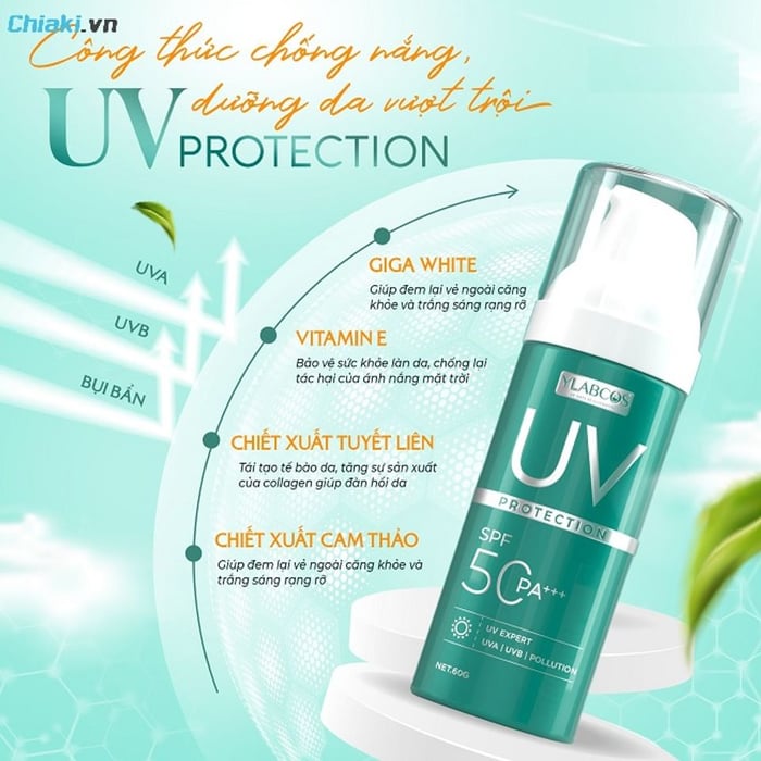 Kem chống nắng Dr Lacir UV Protection Ylabcos đa tầng