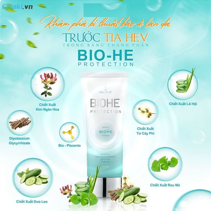 Kem chống nắng sinh học Dr Lacir Biohe Protection