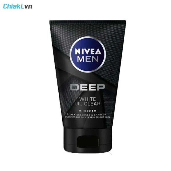 Sữa rửa mặt than hoạt tính Nivea Deep White Oil Clear