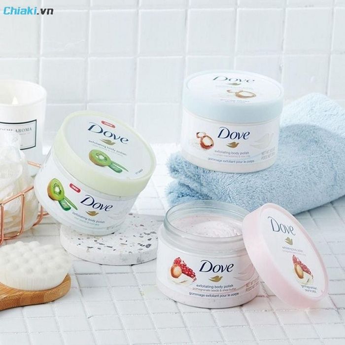 Dove Exfoliating Body Polish - Muối tắm tẩy da chết nhẹ