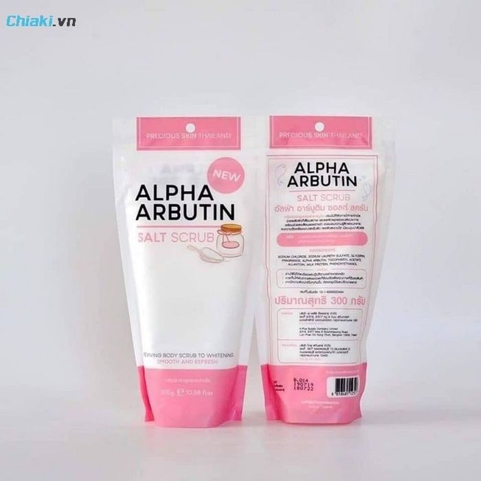 Muối tắm tẩy da chết Alpha Arbutin nhẹ nhàng loại bỏ da chết