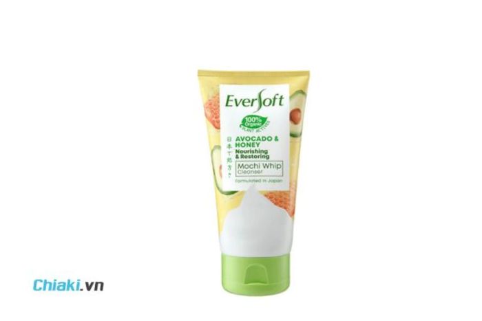 Sữa rửa mặt bơ Eversoft Avocado & Rice Bran Extra Nourishing Cleansing Foam