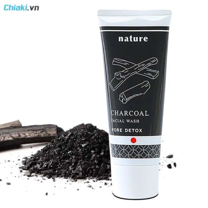 Sữa rửa mặt Naris Nature Charcoal Facial Wash Nhật Bản