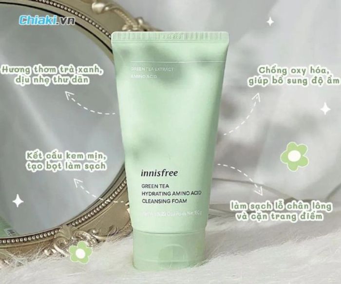 Sữa rửa mặt Innisfree trà xanh Green Tea Cleansing Foam