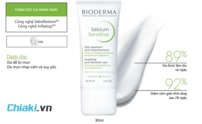 Kem dưỡng Bioderma Sensitive Sebium