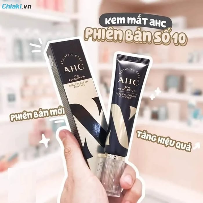 Kem mắt AHC đen Revolution Real Eye Cream For Face phiên bản mới