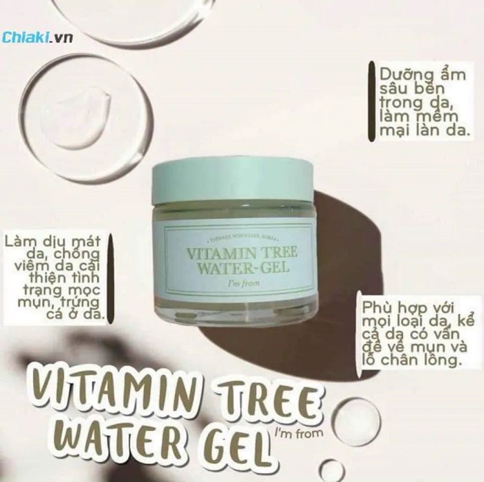 Kem Dưỡng Ẩm Vitamin Tree Water Gel Hỗ Trợ Sáng Da