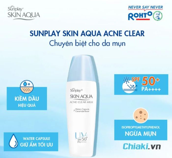 Kem chống nắng Skin Aqua dành cho da dầu mụn