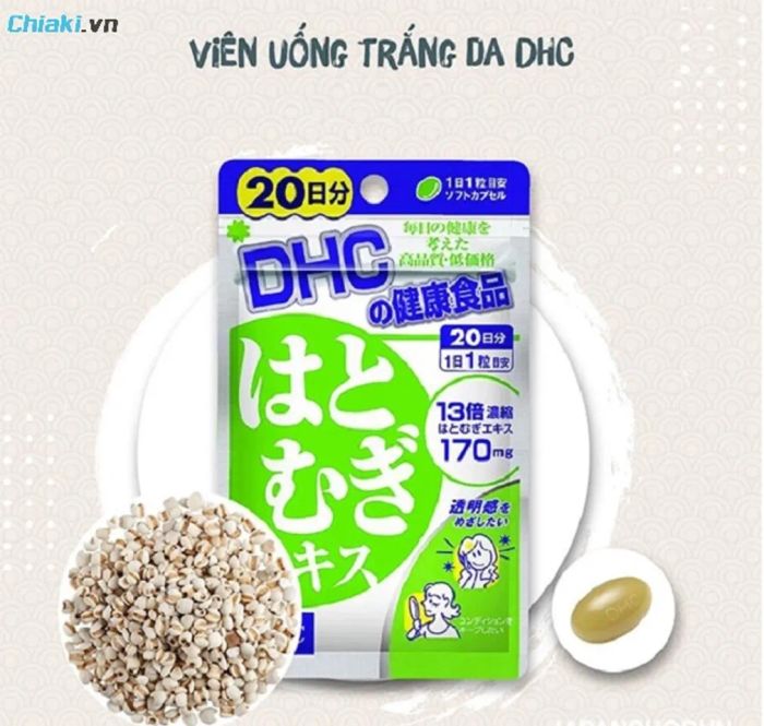 Viên uống DHC trắng da với chiết xuất hạt Coix Ý Dĩ Organic cô đặc