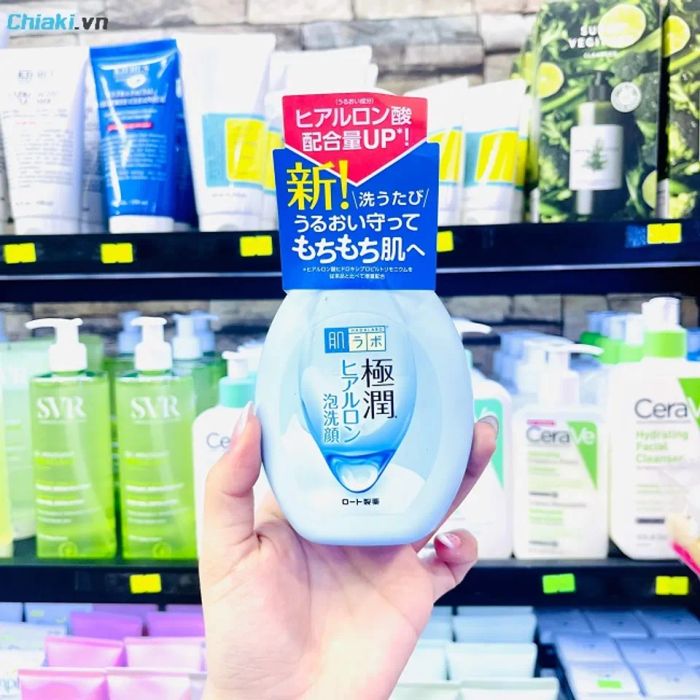 Sữa rửa mặt tạo bọt Hada Labo Gokujyun Moisturizing Foaming Wash màu xanh dương