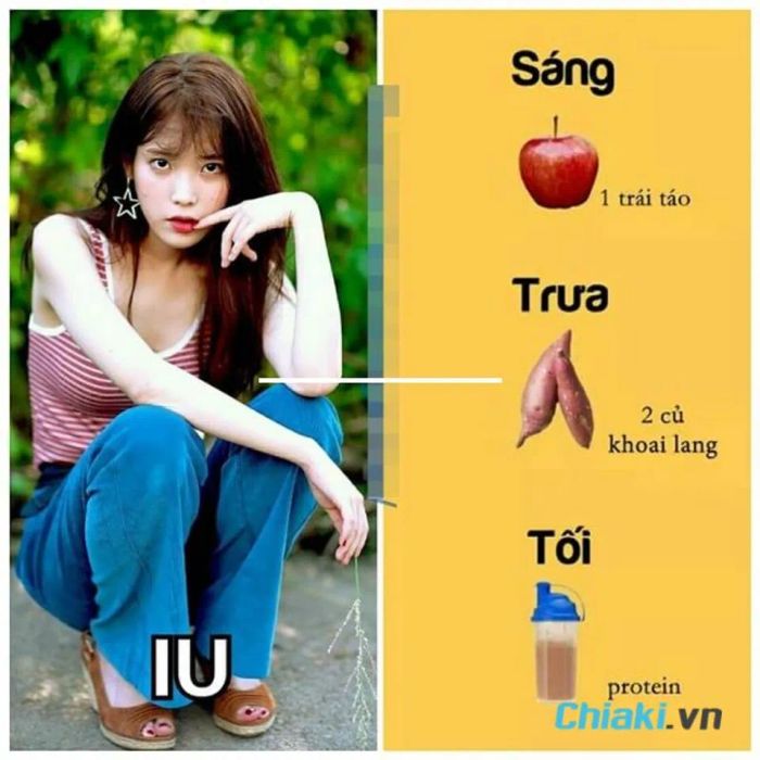 Lưu ý khi ăn theo thực đơn giảm cân của IU